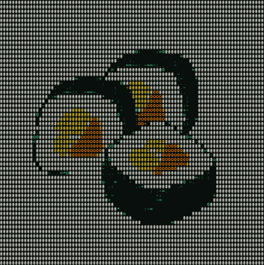 ASCII-art rendering of a plate of sushi, the item on this order